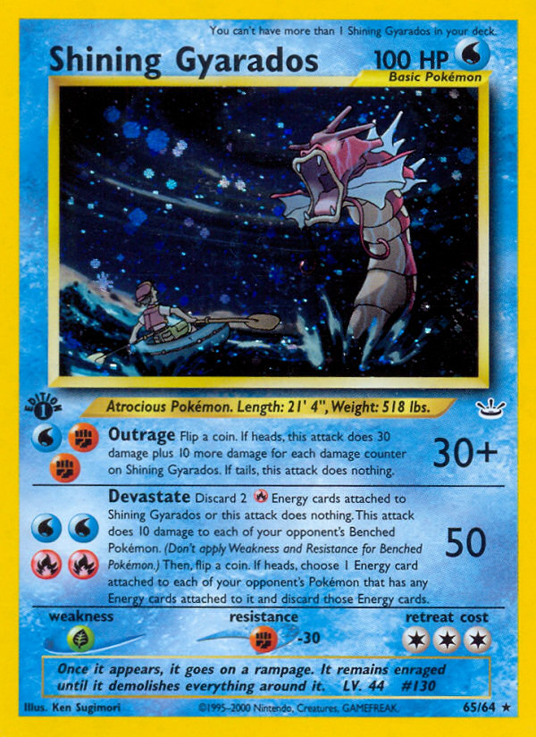 Shining Gyarados (65/64) [Neo Revelation 1st Edition] Pokémon