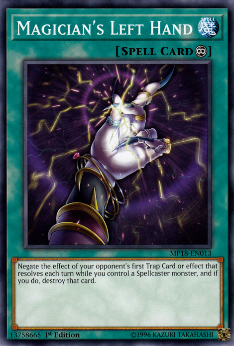 Magician's Left Hand [MP18-EN013] Common Yu-Gi-Oh!