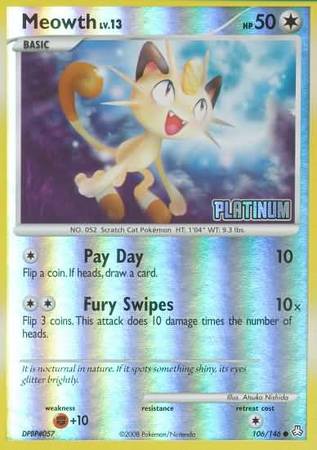 Meowth (106/146) [Burger King Promos: 2009 Collection] Pokémon