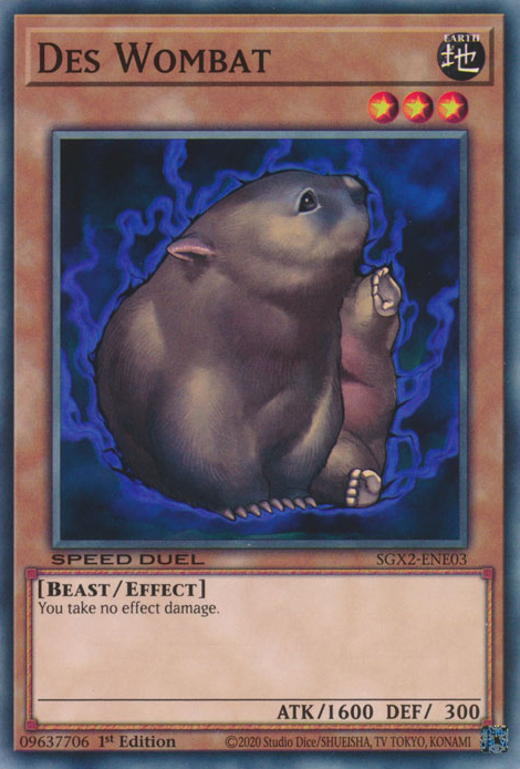 Des Wombat [SGX2-ENE03] Common Yu-Gi-Oh!