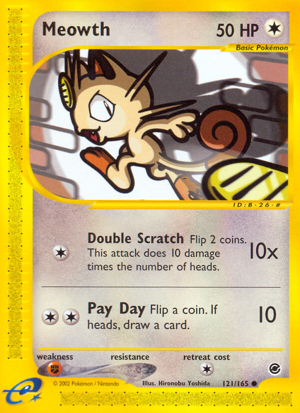 Meowth (121/165) [Expedition: Base Set] Pokémon
