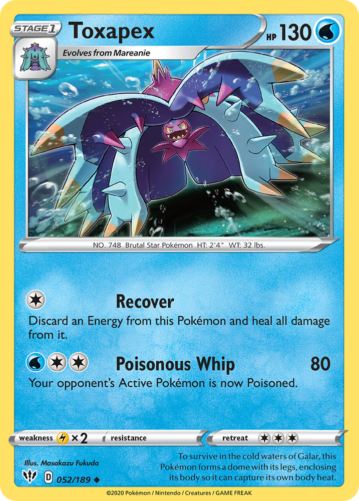 Toxapex (052/189) [Sword & Shield: Darkness Ablaze] Pokémon