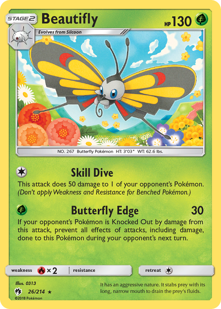 Beautifly (26/214) [Sun & Moon: Lost Thunder] Pokémon