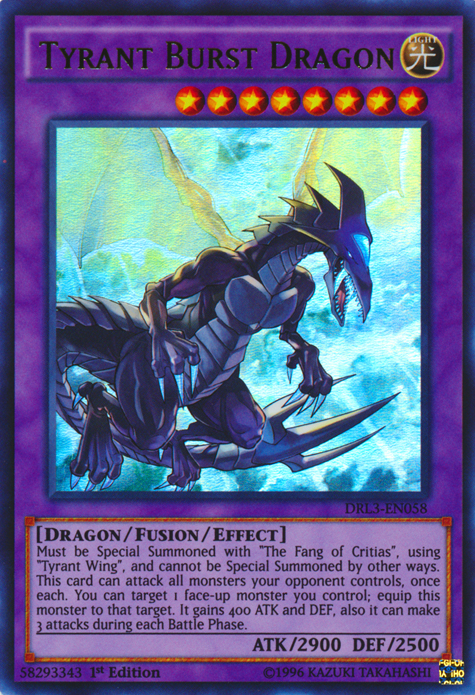 Tyrant Burst Dragon [DRL3-EN058] Ultra Rare Yu-Gi-Oh!