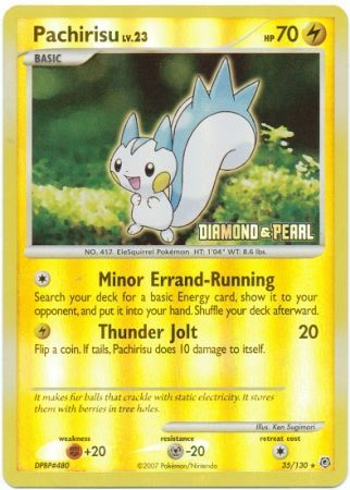 Pachirisu (35/130) [Burger King Promos: 2008 Collection] Pokémon
