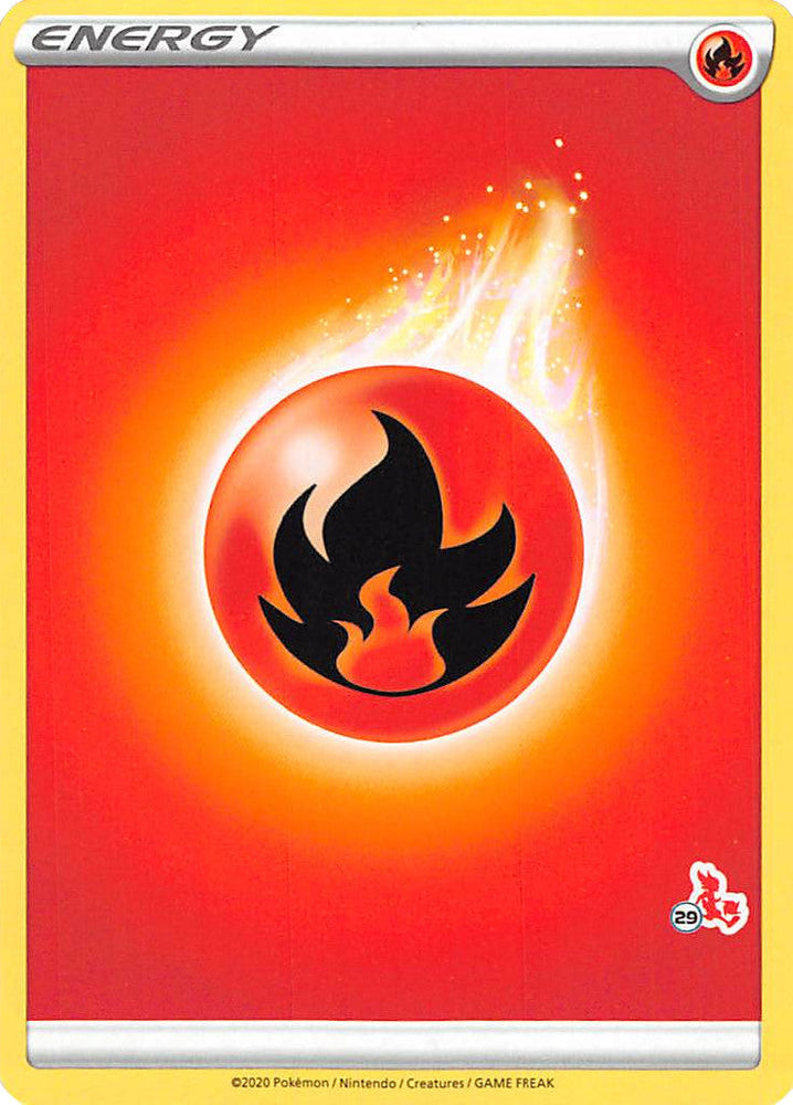 Fire Energy (Cinderace Stamp #29) [Battle Academy 2022] Pokémon