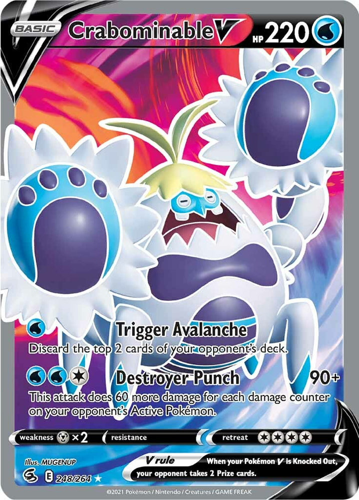 Crabominable V (248/264) [Sword & Shield: Fusion Strike] Pokémon