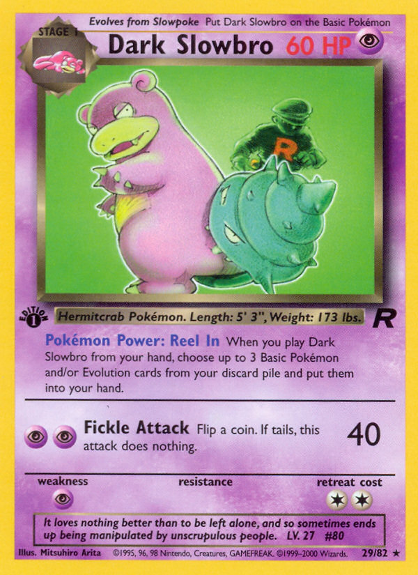 Dark Slowbro (29/82) [Team Rocket 1st Edition] Pokémon