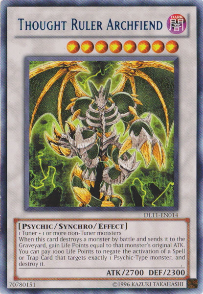 Thought Ruler Archfiend (Blue) [DL11-EN014] Rare Yu-Gi-Oh!