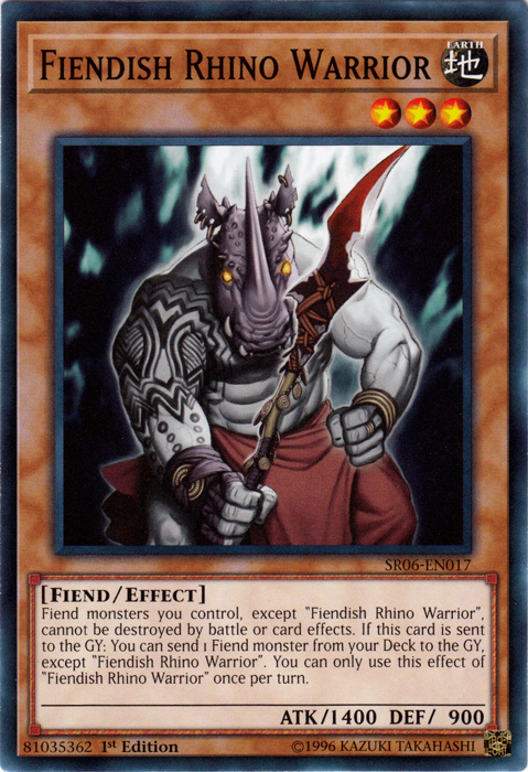 Fiendish Rhino Warrior [SR06-EN017] Common Yu-Gi-Oh!
