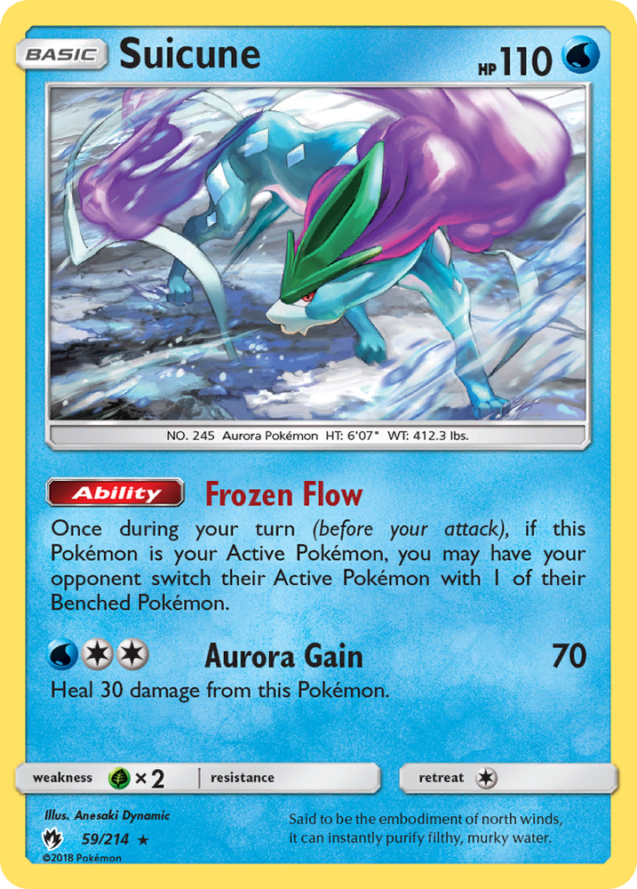 Suicune (59/214) [Sun & Moon: Lost Thunder] Pokémon