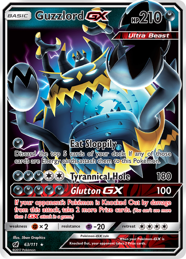 Guzzlord GX (63/111) [Sun & Moon: Crimson Invasion] Pokémon