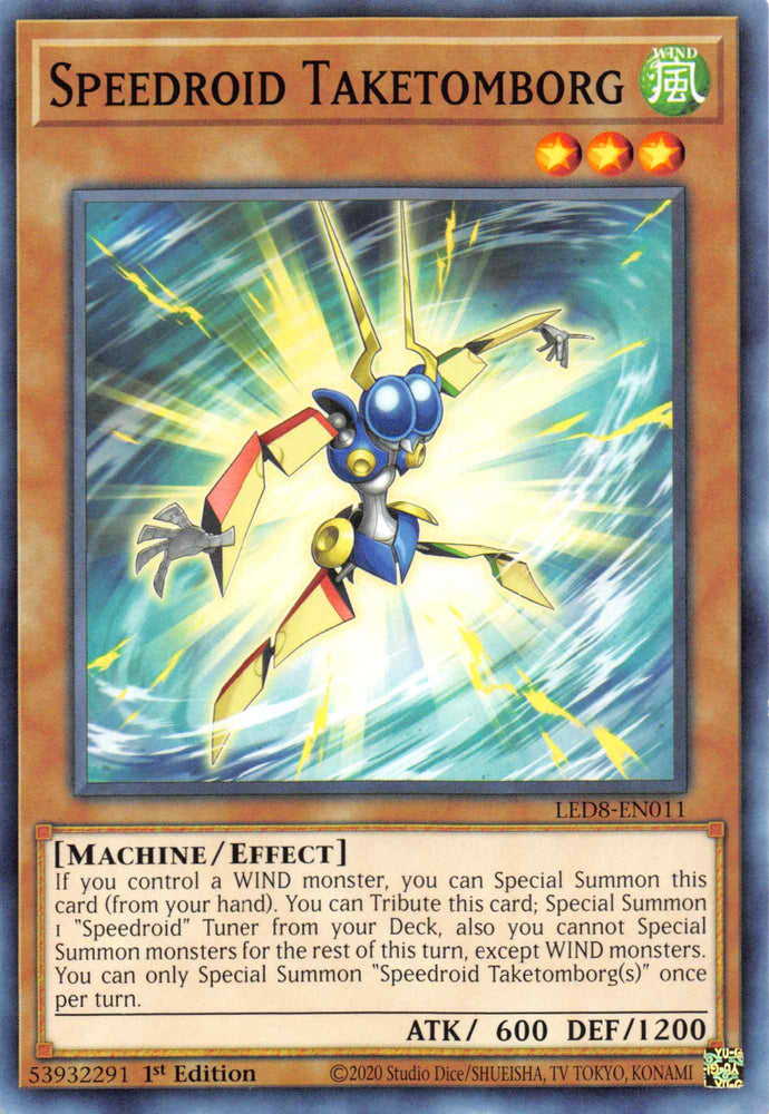 Speedroid Taketomborg [LED8-EN011] Common Yu-Gi-Oh!