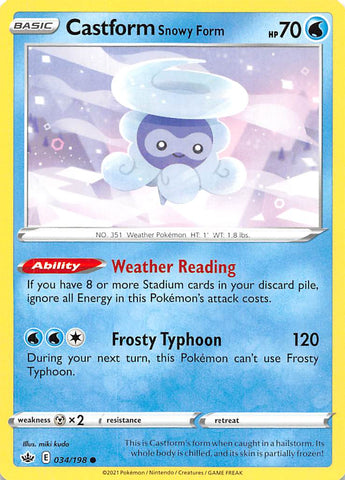 Castform Snowy Form (034/198) [Sword & Shield: Chilling Reign] Pokémon
