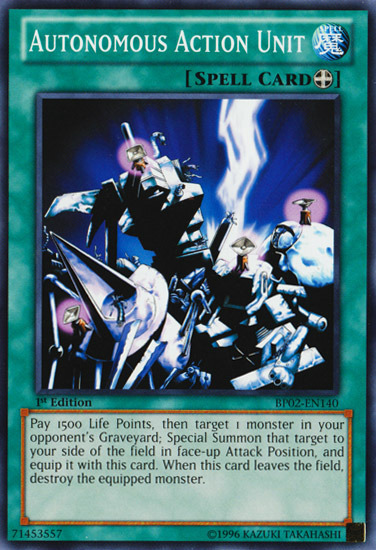 Autonomous Action Unit [BP02-EN140] Mosaic Rare Yu-Gi-Oh!