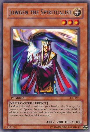 Jowgen the Spiritualist [LON-061] Rare Yu-Gi-Oh!