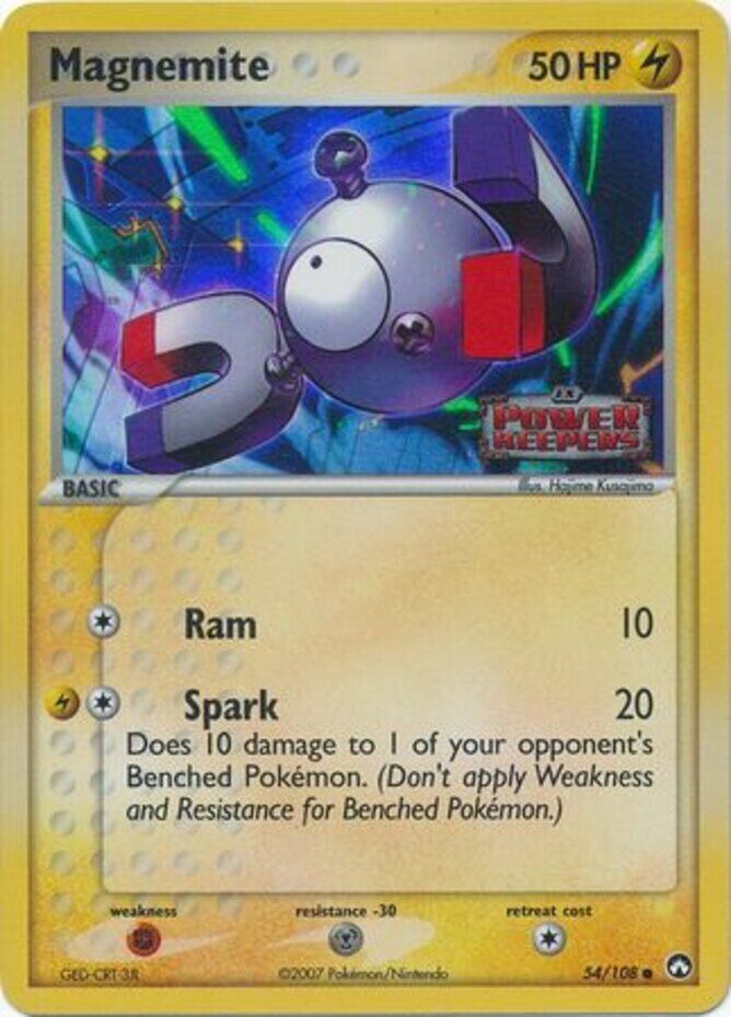 Magnemite (54/108) (Stamped) [EX: Power Keepers] Pokémon