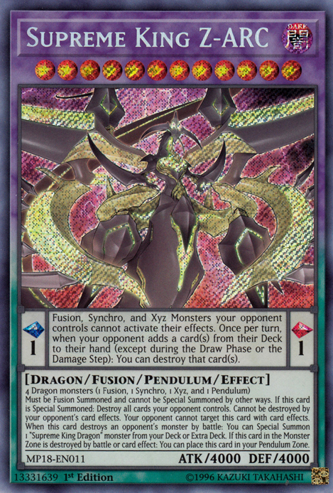 Supreme King Z-ARC [MP18-EN011] Secret Rare Yu-Gi-Oh!