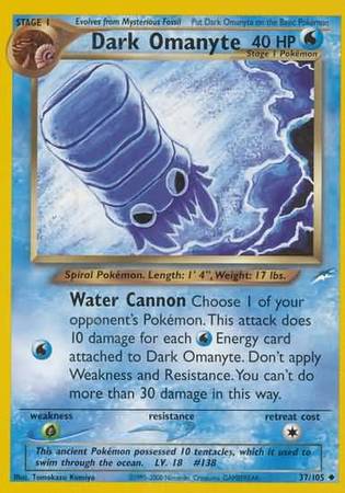 Dark Omanyte (37/105) [Neo Destiny Unlimited] Pokémon