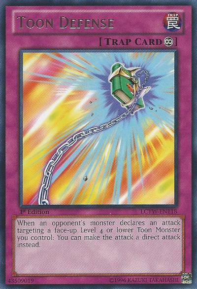 Toon Defense [LCYW-EN118] Rare Yu-Gi-Oh!