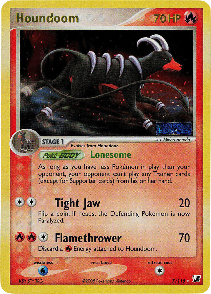 Houndoom (7/115) (Stamped) [EX: Unseen Forces] Pokémon