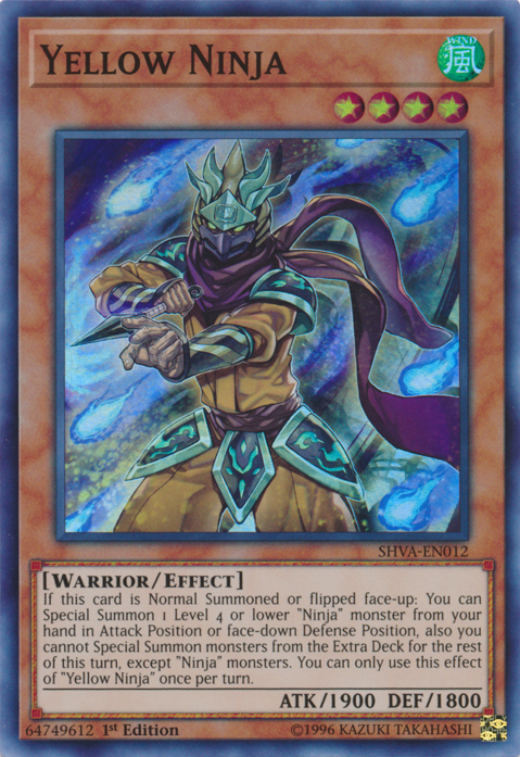 Yellow Ninja [SHVA-EN012] Super Rare Yu-Gi-Oh!