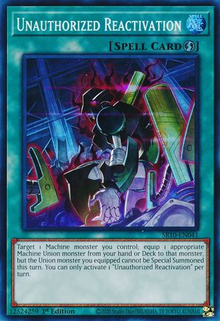 Unauthorized Reactivation [SR10-EN041] Super Rare Yu-Gi-Oh!