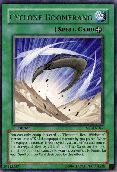 Cyclone Boomerang [SOI-EN042] Rare Yu-Gi-Oh!