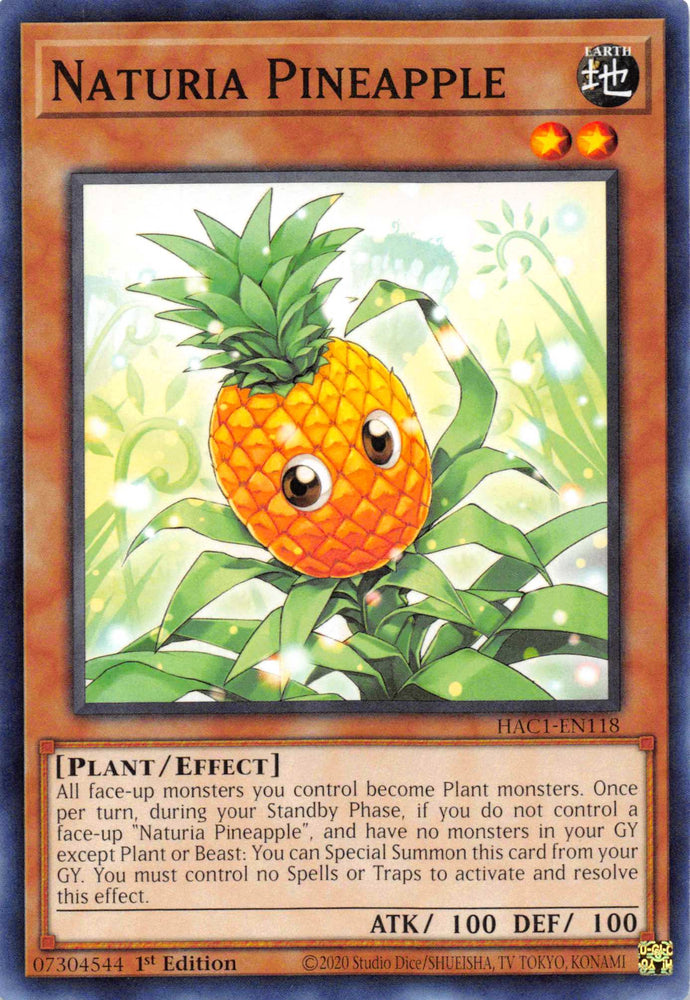 Naturia Pineapple (Duel Terminal) [HAC1-EN118] Parallel Rare Yu-Gi-Oh!