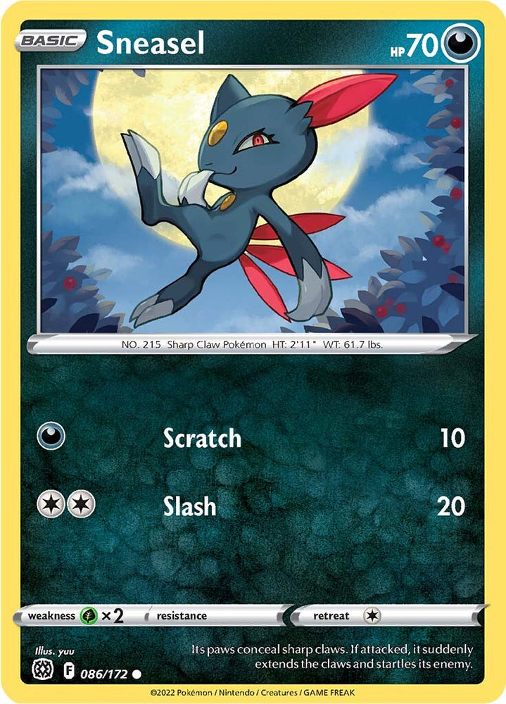 Sneasel (086/172) [Sword & Shield: Brilliant Stars] Pokémon