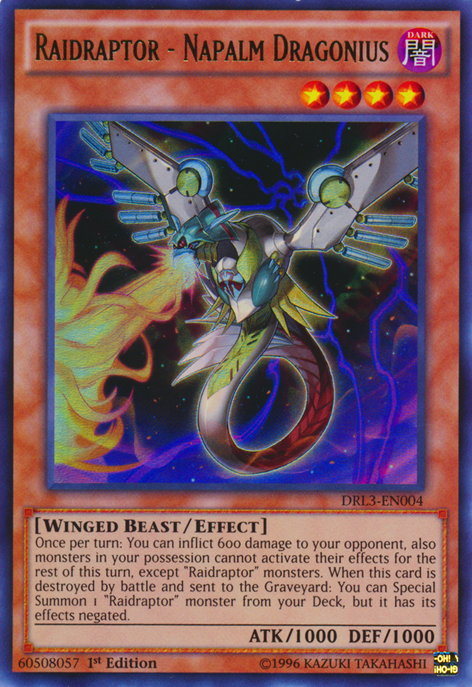 Raidraptor - Napalm Dragonius [DRL3-EN004] Ultra Rare Yu-Gi-Oh!