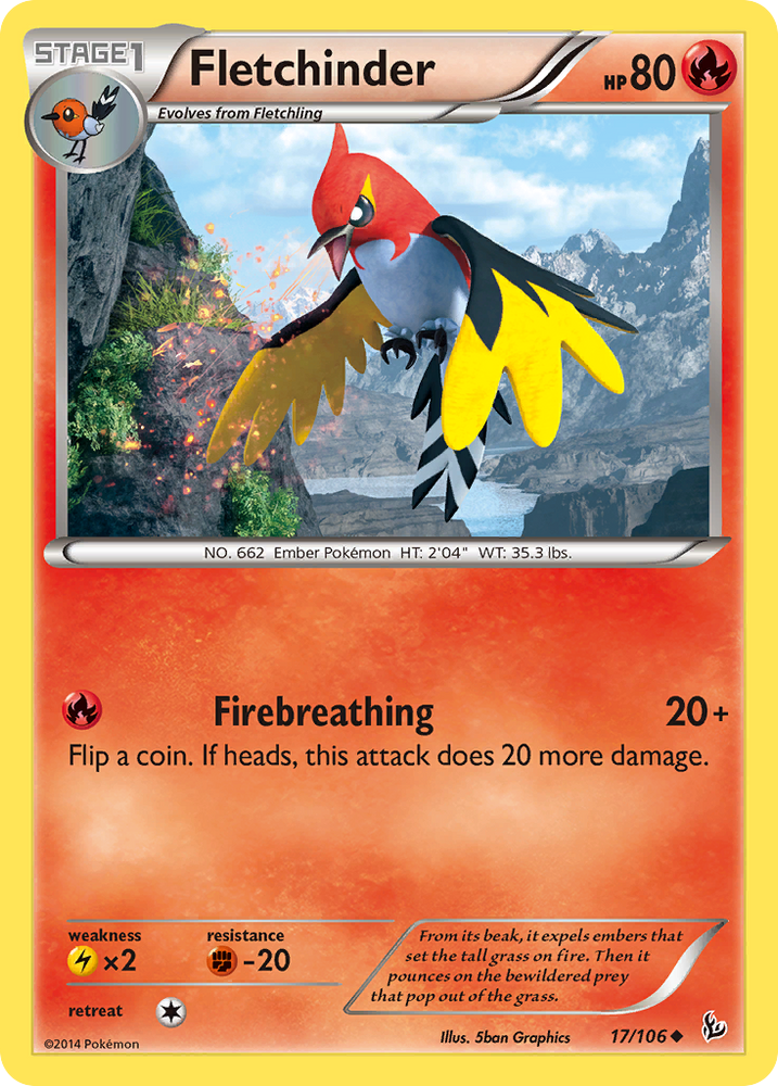 Fletchinder (17/106) [XY: Flashfire] Pokémon