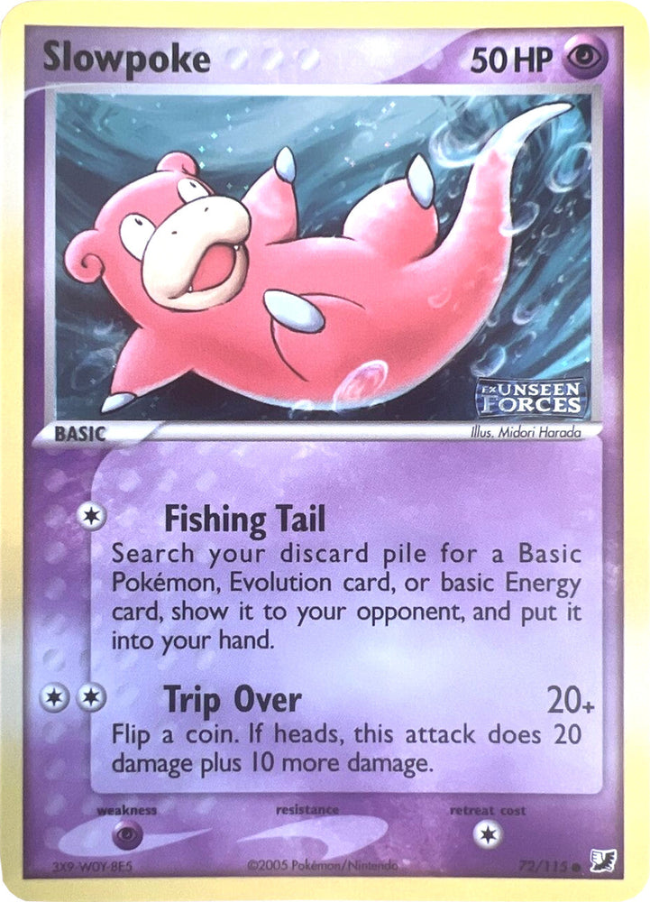 Slowpoke (72/115) (Stamped) [EX: Unseen Forces] Pokémon