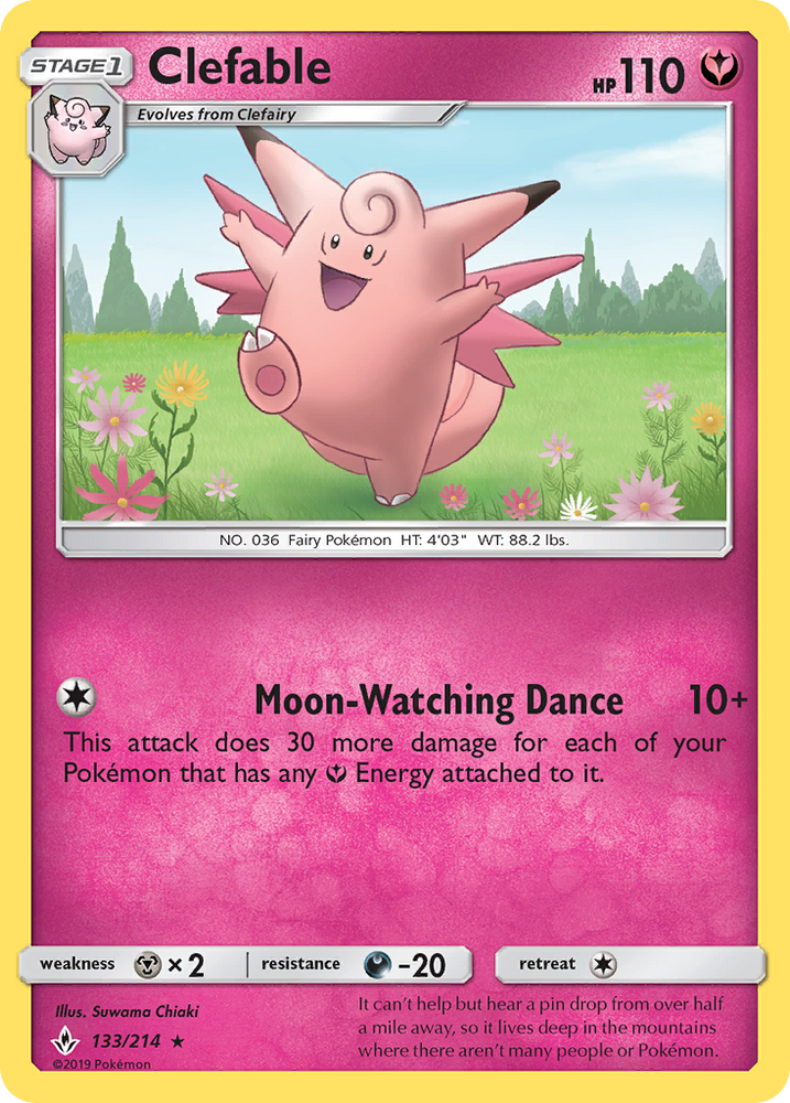 Clefable (133/214) [Sun & Moon: Unbroken Bonds] Pokémon