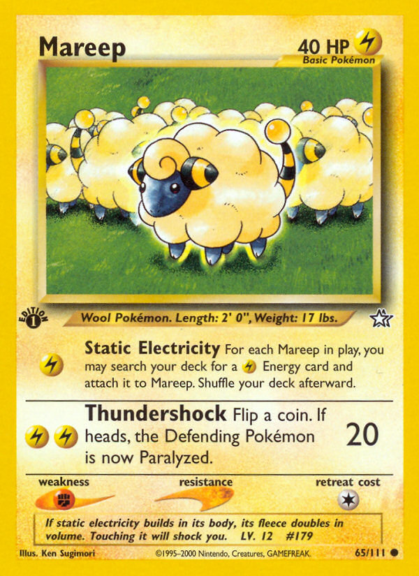 Mareep (65/111) [Neo Genesis 1st Edition] Pokémon