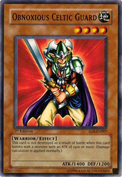 Obnoxious Celtic Guardian [SD5-EN007] Common Yu-Gi-Oh!