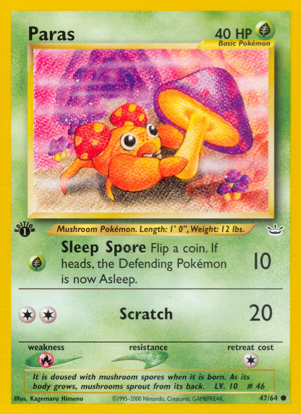 Paras (47/64) [Neo Revelation 1st Edition] Pokémon