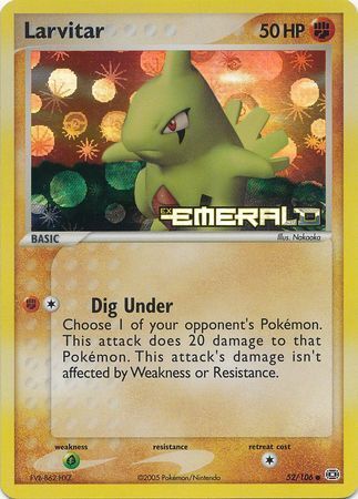 Larvitar (52/106) (Stamped) [EX: Emerald] Pokémon