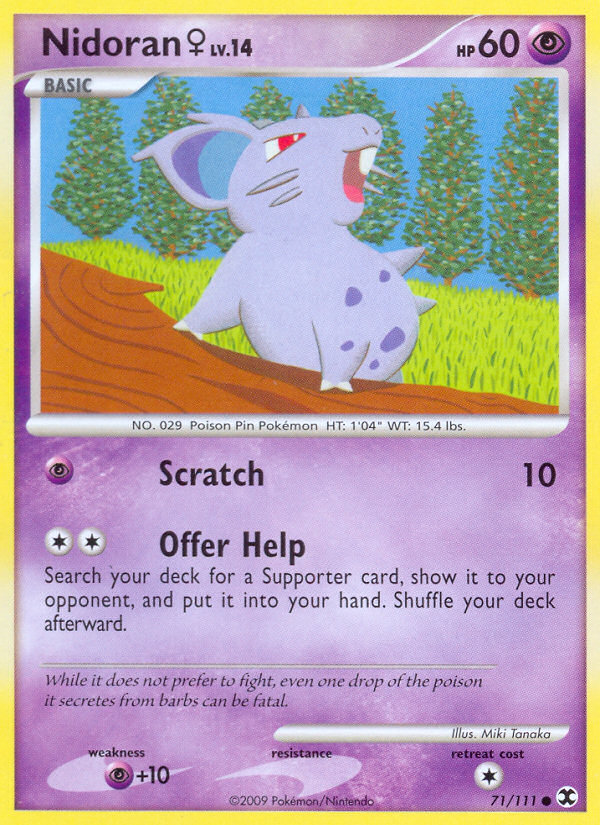 Nidoran (71/111) (Female) [Platinum: Rising Rivals] Pokémon