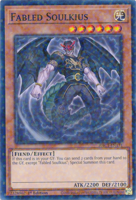 Fabled Soulkius (Duel Terminal) [HAC1-EN131] Parallel Rare Yu-Gi-Oh!