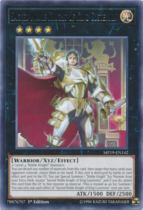 Sacred Noble Knight of King Custennin [MP19-EN142] Rare Yu-Gi-Oh!