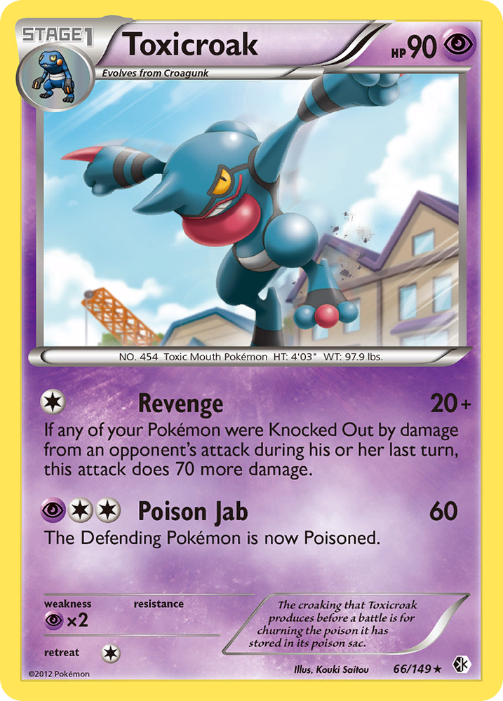 Toxicroak (66/149) [Black & White: Boundaries Crossed] Pokémon