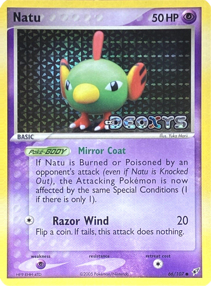 Natu (66/107) (Stamped) [EX: Deoxys] Pokémon