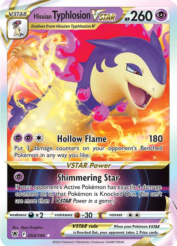 Hisuian Typhlosion VSTAR (054/189) [Sword & Shield: Astral Radiance] Pokémon