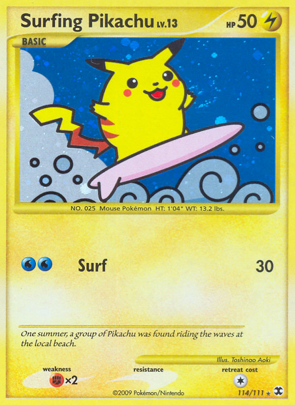 Surfing Pikachu (114/111) [Platinum: Rising Rivals] Pokémon