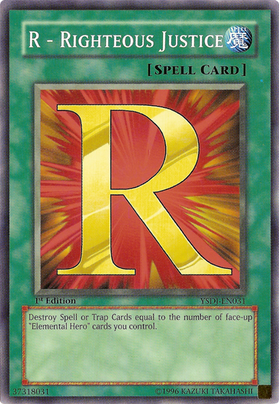 R - Righteous Justice [YSDJ-EN031] Common Yu-Gi-Oh!