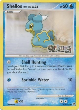 Shellos East Sea (106/132) (Origins Game Fair 2008) [Nintendo: Black Star Promos] Pokémon