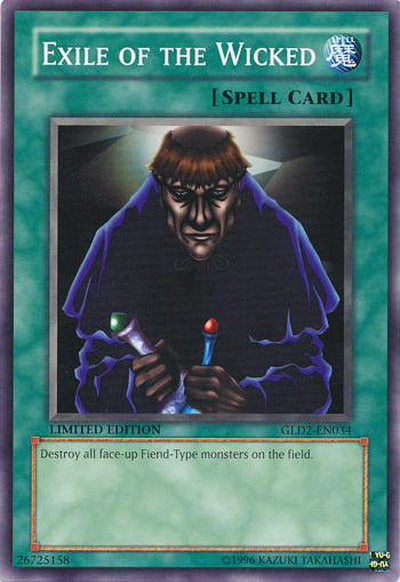 Exile of the Wicked [GLD2-EN034] Common Yu-Gi-Oh!
