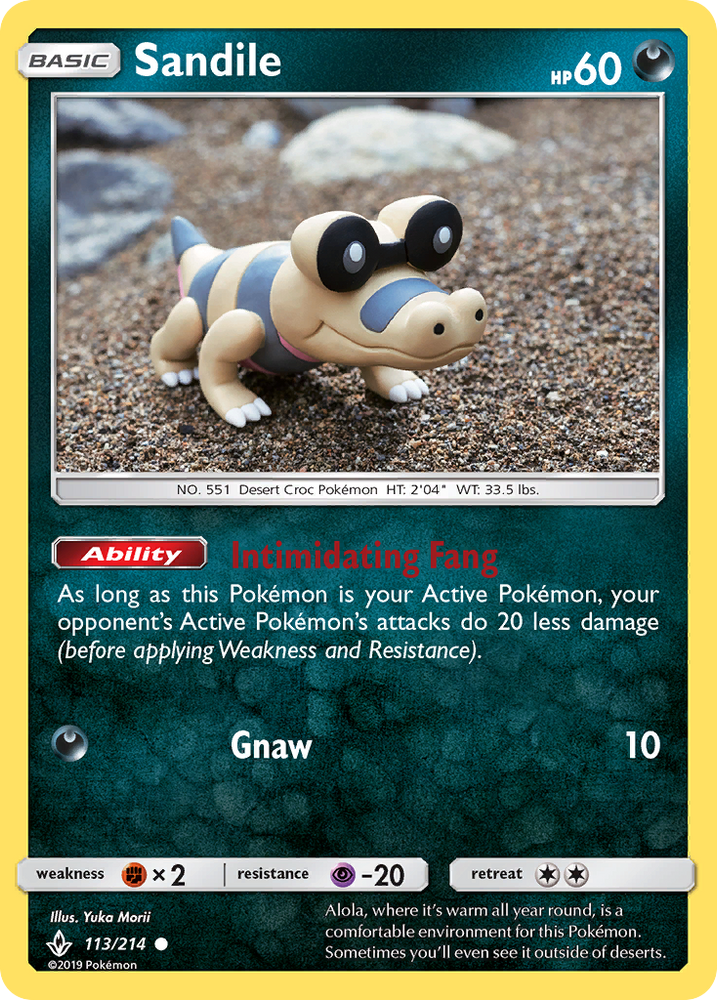 Sandile (113/214) [Sun & Moon: Unbroken Bonds] Pokémon