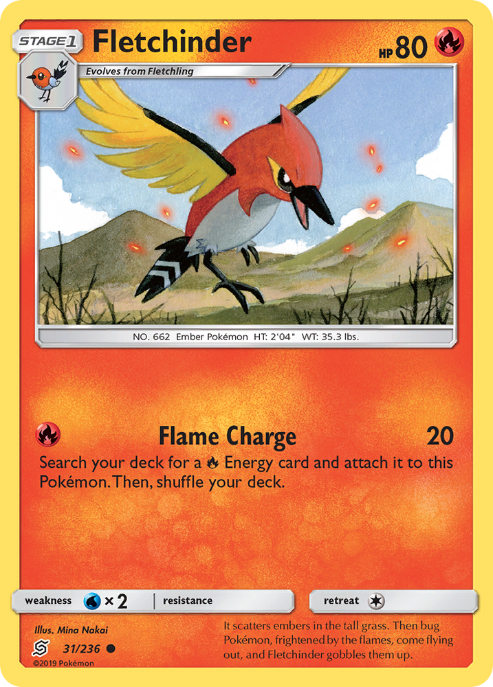 Fletchinder (31/236) [Sun & Moon: Unified Minds] Pokémon